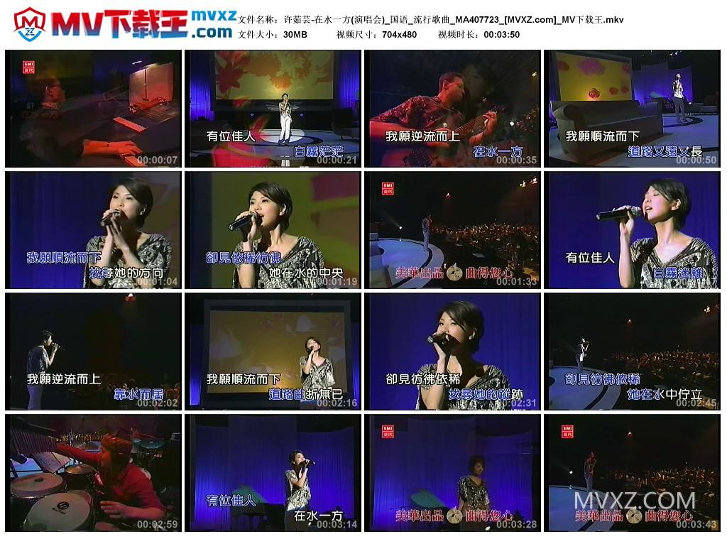 许茹芸-在水一方(演唱会)_国语_流行歌曲_MA407723
